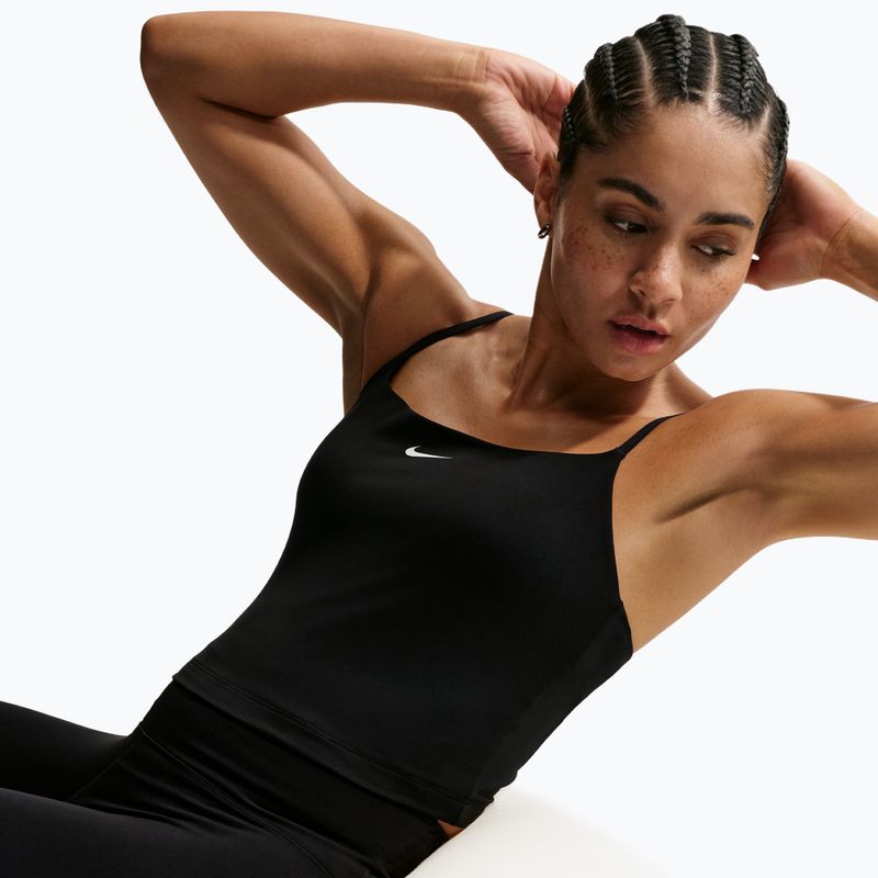 Dámske tréningové tričko Nike One Medium Support čierna/biela 6