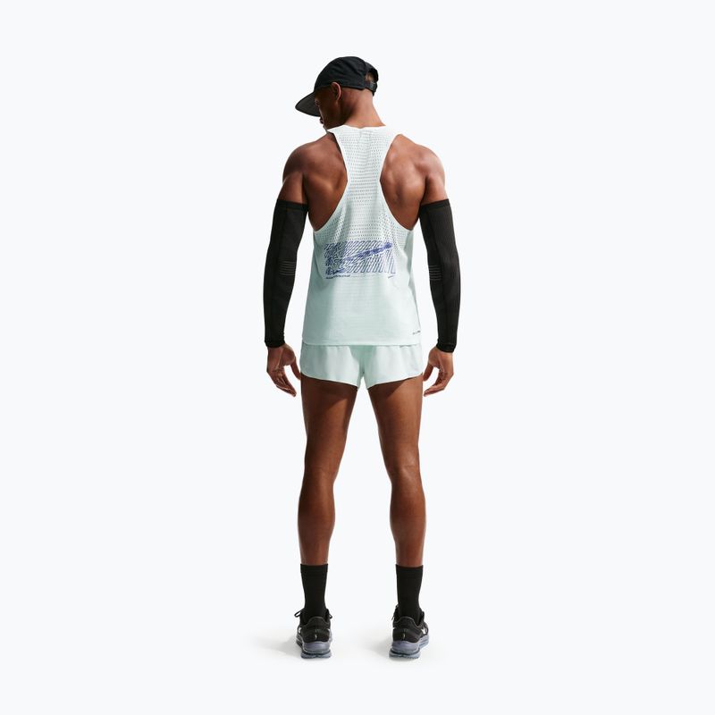 Pánske bežecké tričko Nike AeroSwift Dri-Fit ADV Running Singlet barely green/lapis 3