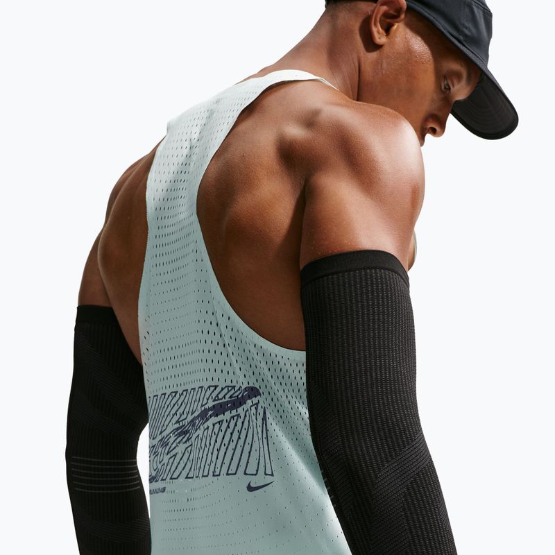 Pánske bežecké tričko Nike AeroSwift Dri-Fit ADV Running Singlet barely green/lapis 5