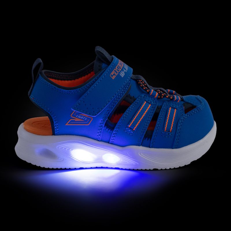 Detské sandále SKECHERS S-Lights Sola Glow blue/lime 9