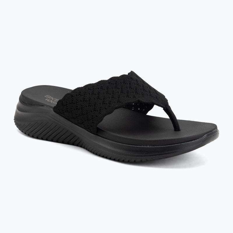 Dámske šľapky SKECHERS Ultra Flex 3.0 Rhythm Waves black