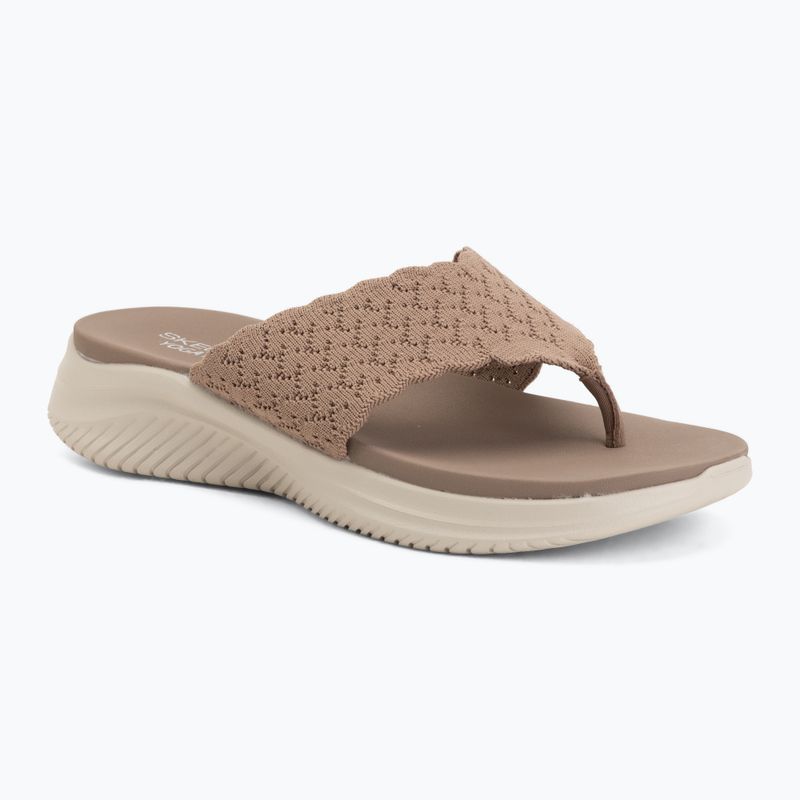 Dámske šľapky SKECHERS Ultra Flex 3.0 Rhythm Waves brown