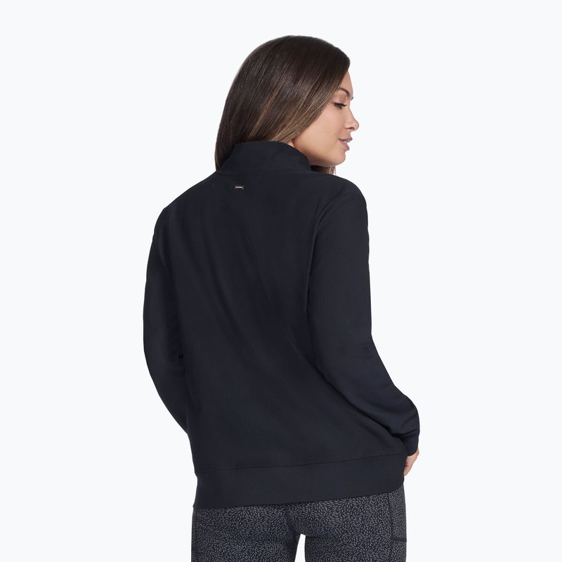 Dámska mikina SKECHERS GO Luxe Rib Everyday Full Zip black 2