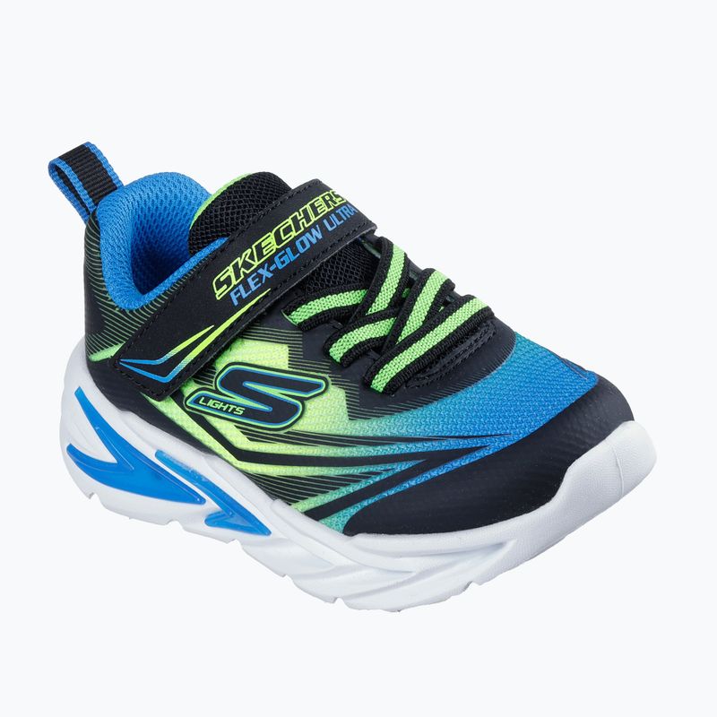 Detské topánky SKECHERS Flex-Glow Ultra black/blue/lime