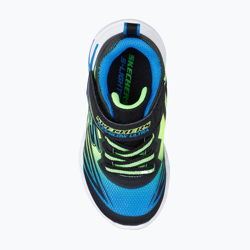 Detské topánky SKECHERS Flex-Glow Ultra black/blue/lime 5