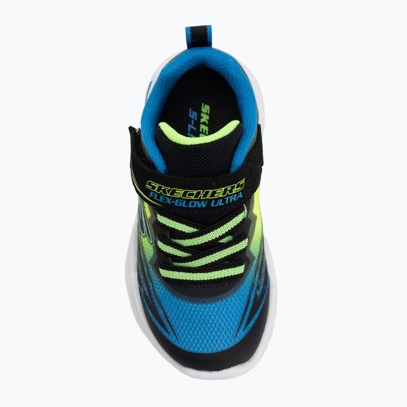 Detské topánky SKECHERS Flex-Glow Ultra black/blue/lime 5