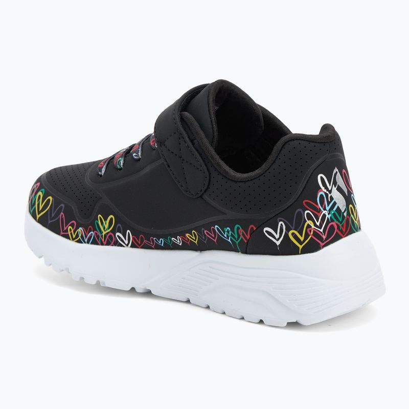 Detské topánky SKECHERS Uno Lite Heart Craze black/multi 3