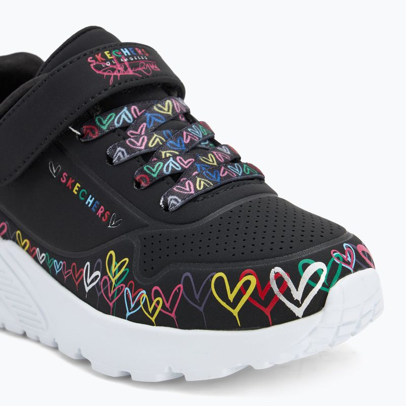 Detské topánky SKECHERS Uno Lite Heart Craze black/multi 7