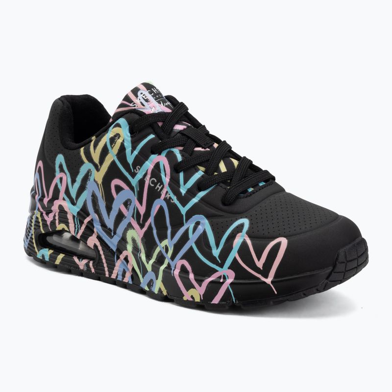 Dámske topánky SKECHERS JGoldcrown Uno Spread The Love black