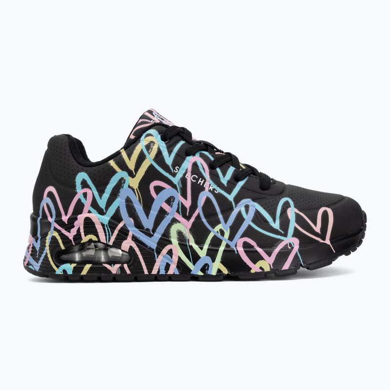 Dámske topánky SKECHERS JGoldcrown Uno Spread The Love black 2