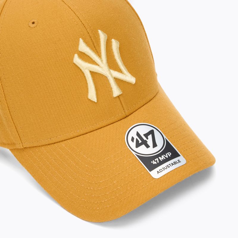 47 Značka MLB New York Yankees MVP pšeničná baseballová čiapka 3