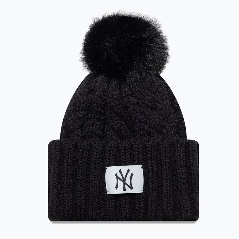 Dámska zimná čiapka New Era Cable Wide New York Yankees black
