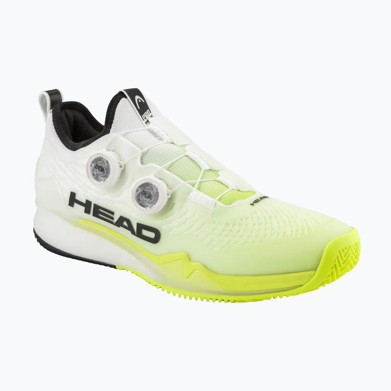 Pánske tenisové topánky HEAD Endure Pro BOA Clay white/yellow 8