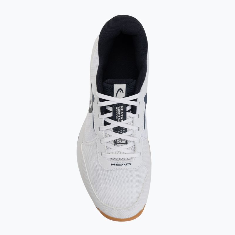Pánske tenisové topánky HEAD Revolt Court 5.0 Indoor white/blueberry 5