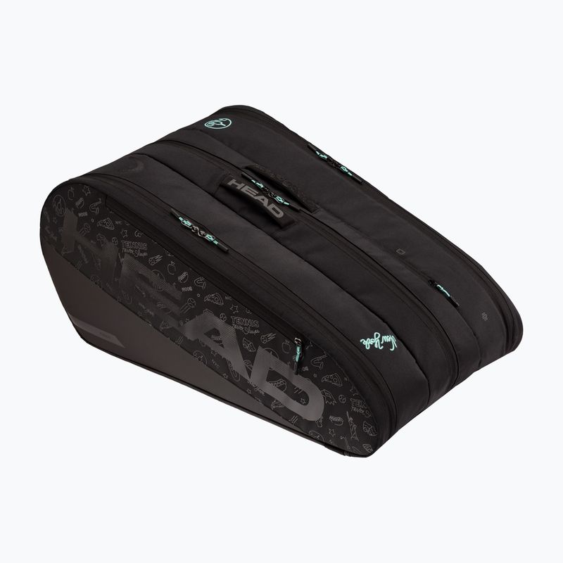 Tenisová taška HEAD Tour Racquet Bag XL Neon 2025 75 l černá/modrá