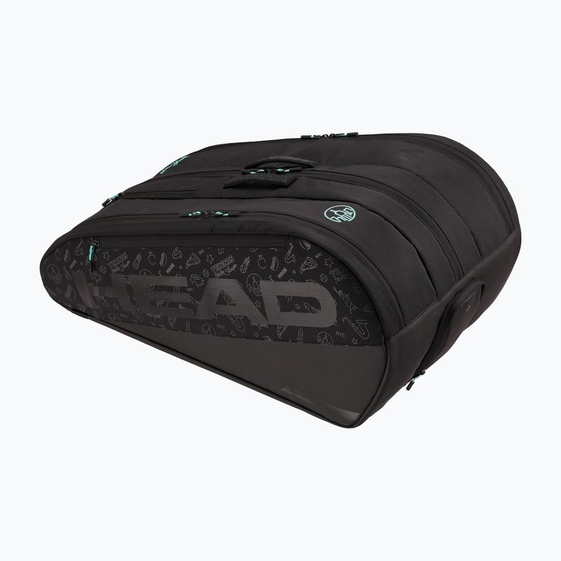 Tenisová taška HEAD Tour Racquet Bag XL Neon 2025 75 l černá/modrá 2