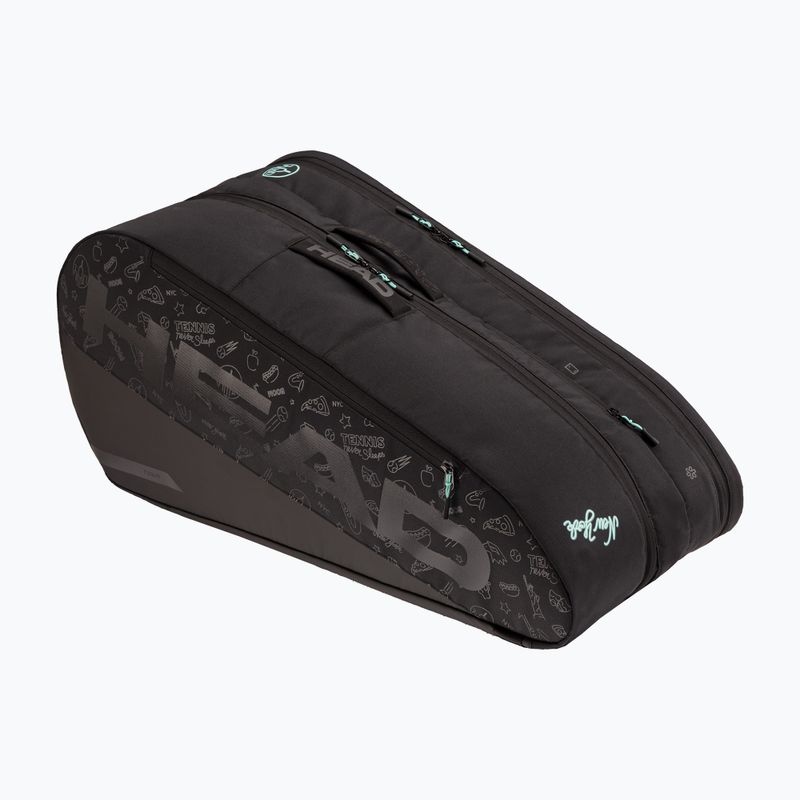 Tenisová taška HEAD Tour Racquet Bag L Neon 2025 65 l čierna/modrá