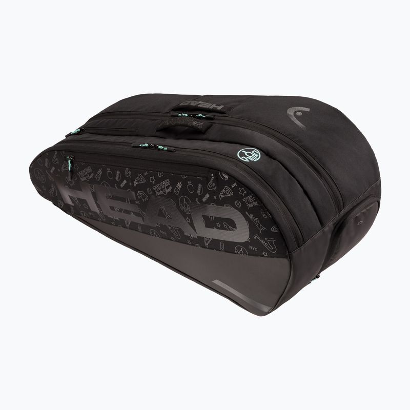 Tenisová taška HEAD Tour Racquet Bag L Neon 2025 65 l čierna/modrá 2