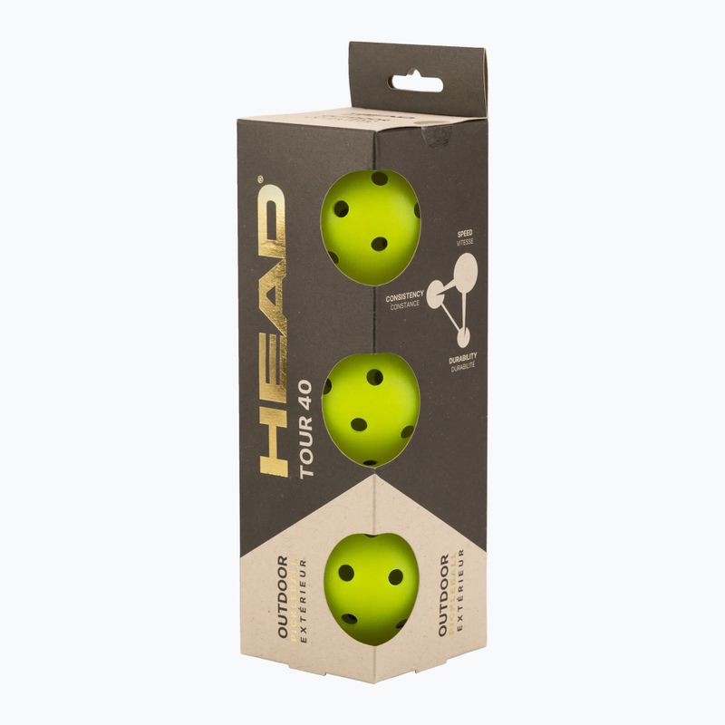 Loptičky na pickleball HEAD Tour 40 Pickleball yellow 2