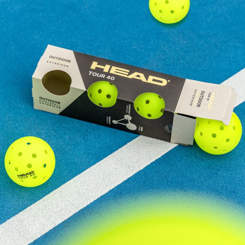 Loptičky na pickleball HEAD Tour 40 Pickleball yellow 3
