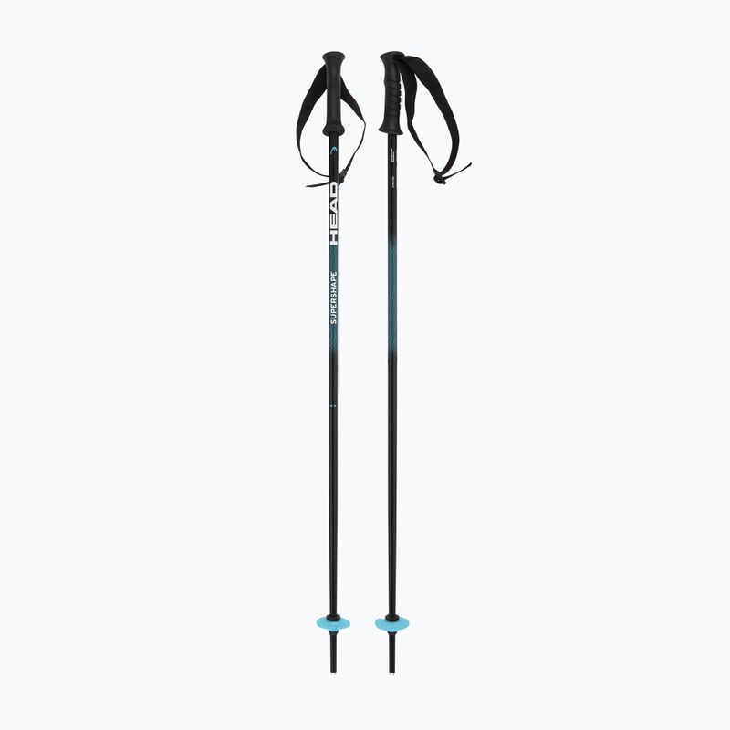 Detské lyžiarske palice HEAD Supershape Team Jr black/speedblue/white