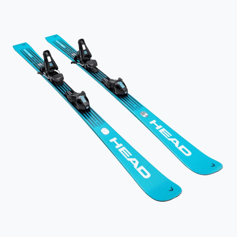 Detské zjazdové lyže + viazanie HEAD WC e.Race Team SW JRS + Jrs 7.5 GW CA blue/white 2