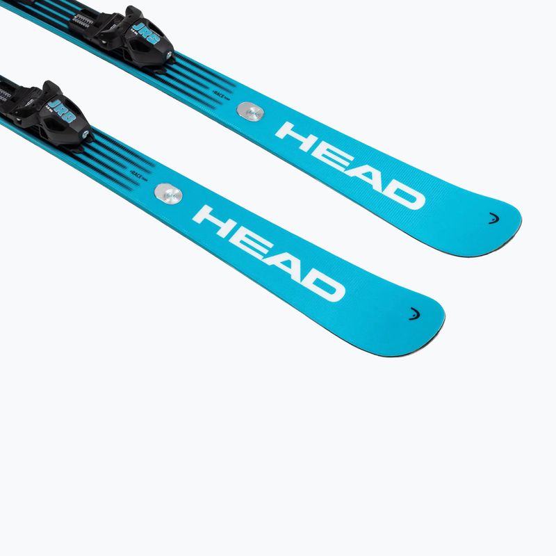 Detské zjazdové lyže + viazanie HEAD WC e.Race Team SW JRS + Jrs 7.5 GW CA blue/white 3