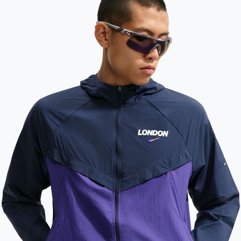 Pánska bežecká bunda Nike Stride Dri-Fit ADV midnight navy/court purple 4