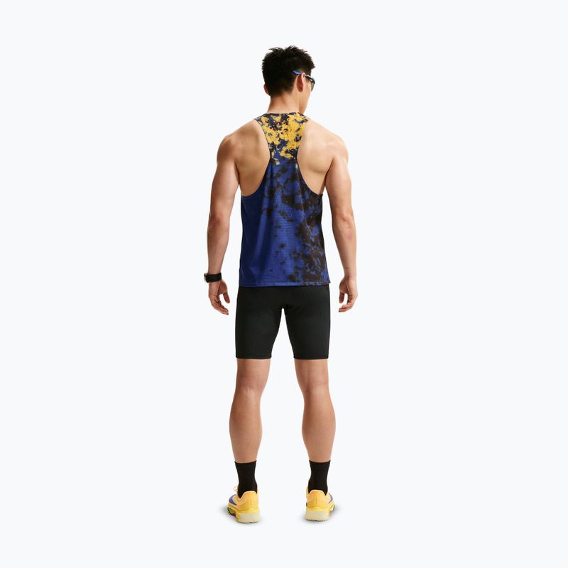 Pánske bežecké tričko Nike AeroSwift Dri-Fit ADV Singlet citron pulse/lapis/bright crimson 3