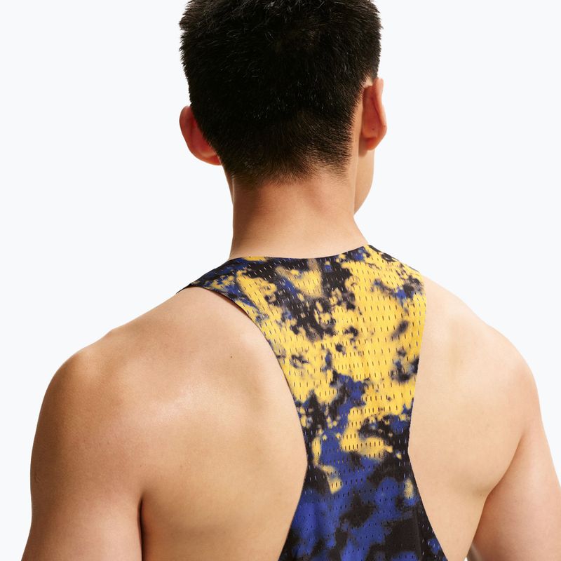 Pánske bežecké tričko Nike AeroSwift Dri-Fit ADV Singlet citron pulse/lapis/bright crimson 5