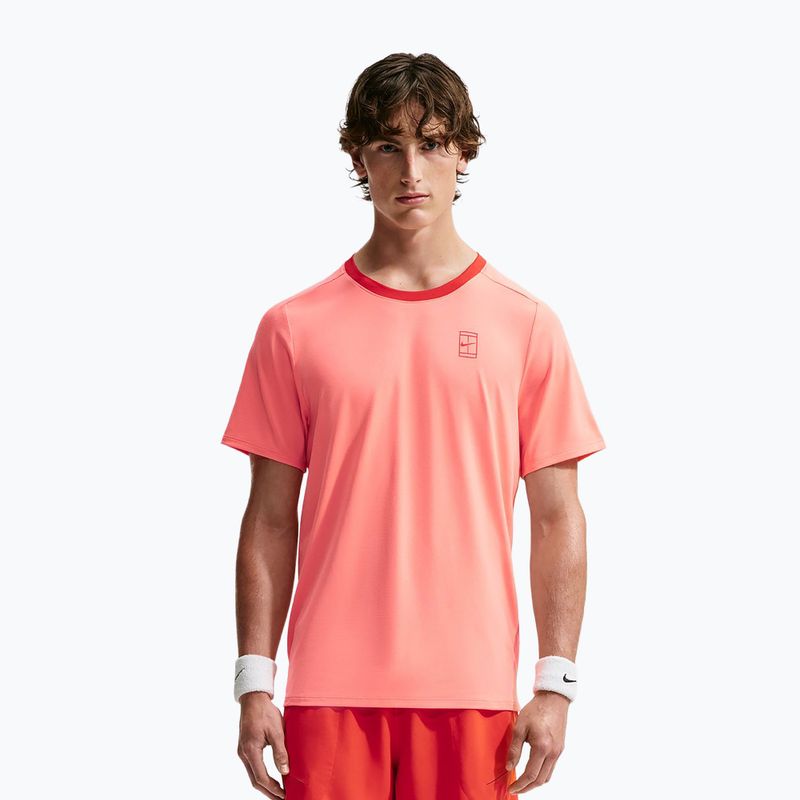 Pánske tričko Nike Court Dri-Fit Advantage atomic pink/picante red/picante red