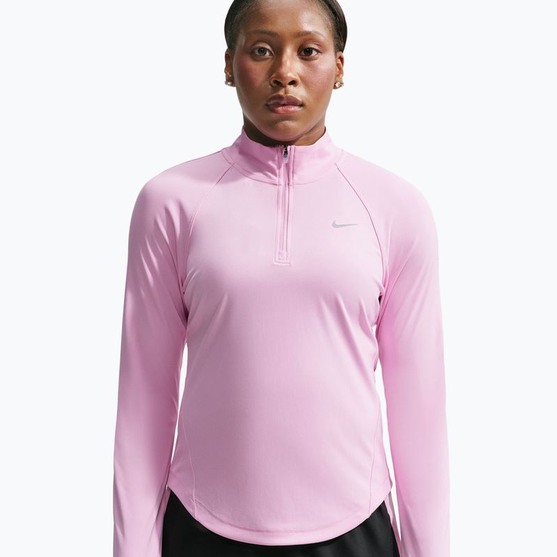 Dámska bežecká mikina Nike Tempo Dri-Fit 1/4 Zip pink rise 4