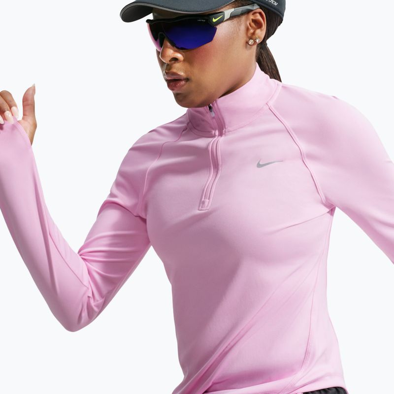 Dámska bežecká mikina Nike Tempo Dri-Fit 1/4 Zip pink rise 6