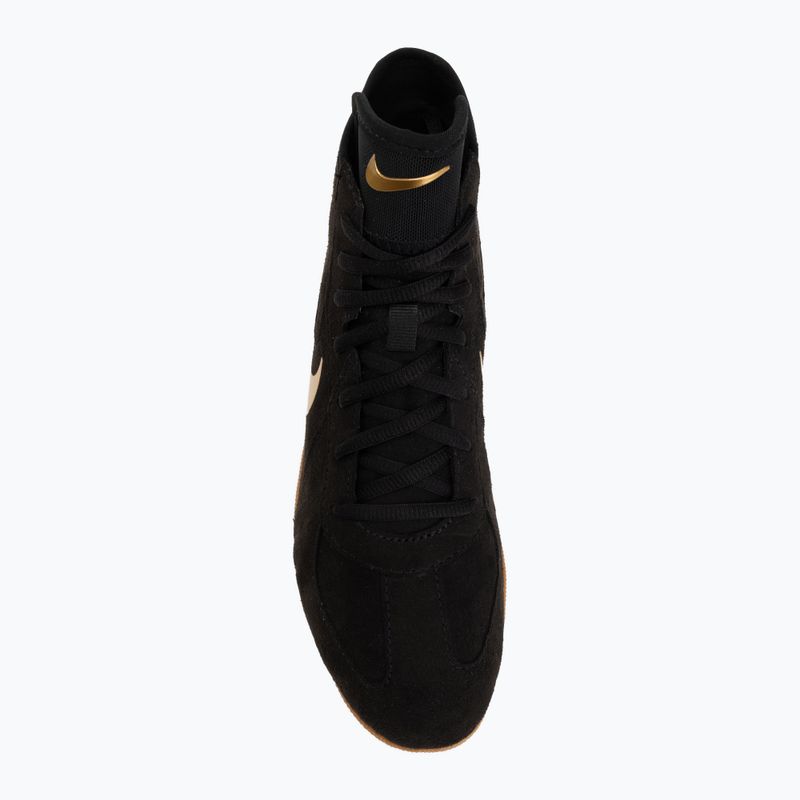 Zápasnícke topánky Nike Footsweep 2 black/metallic gold/gum light brown 5