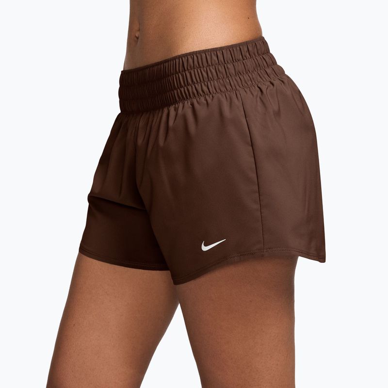 Dámske šortky Nike One Dri-Fit 3" cacao wow/white 3
