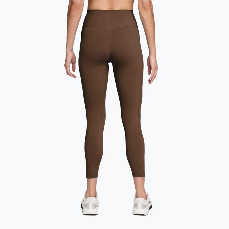Dámske tréningové legíny Nike One High-Waisted 7/8 cacao wow/white 2