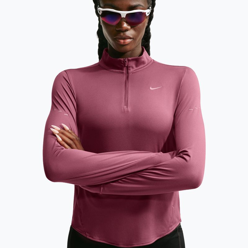 Dámska bežecká mikina Nike Swift Dri-FIT UV 1/4-Zip pink smoke 4