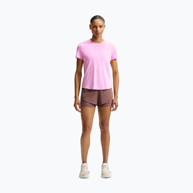 Dámske tréningové tričko Nike One Classic pink rise/white 2