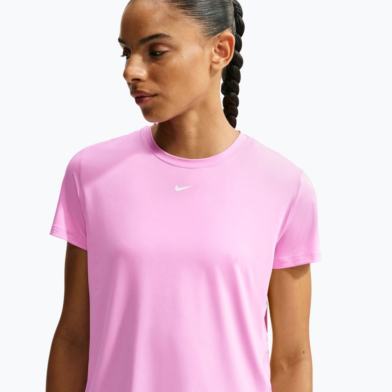 Dámske tréningové tričko Nike One Classic pink rise/white 4