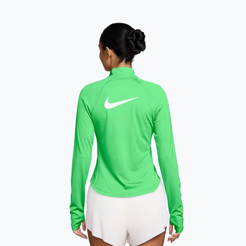 Dámske bežecké tričko longsleeve Nike Tempo Swoosh Run Dri-Fit 1/4-Zip illusion green/white 2