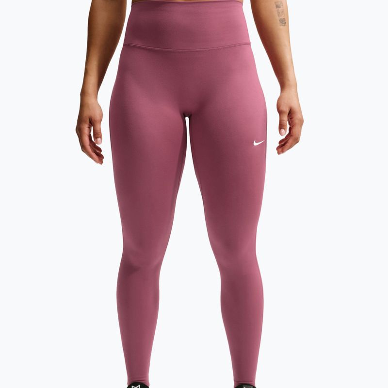 Dámske legíny Nike One Seamless Front pink smoke/white 3