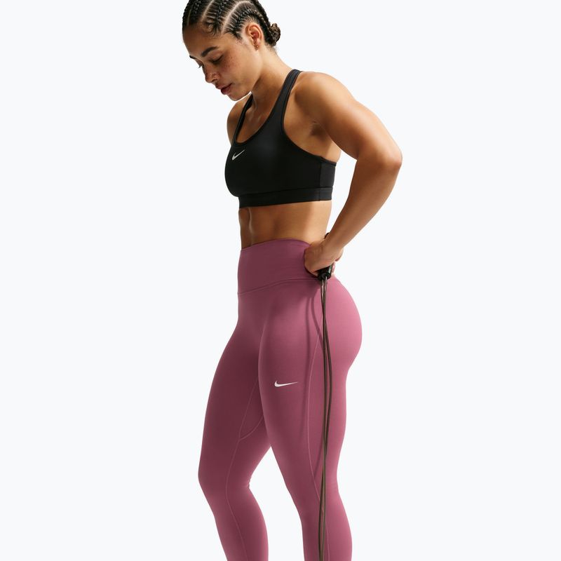 Dámske legíny Nike One Seamless Front pink smoke/white 5