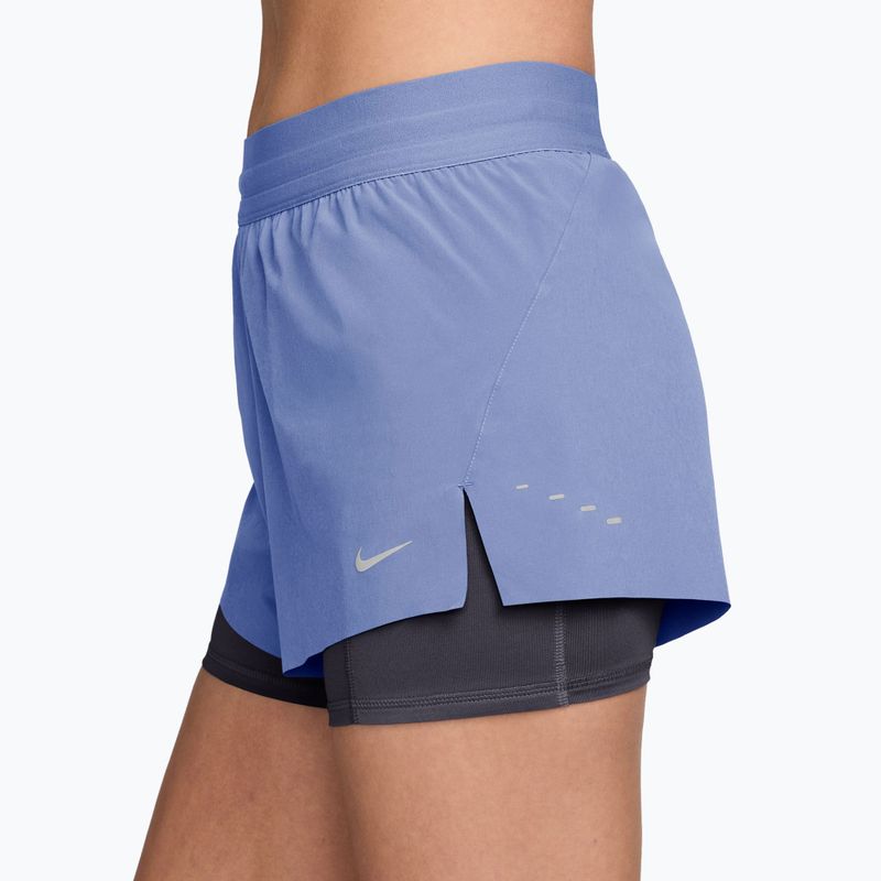 Dámske bežecké šortky Nike Swift Mid-Rise 2in1 aluminum/royal tint 3