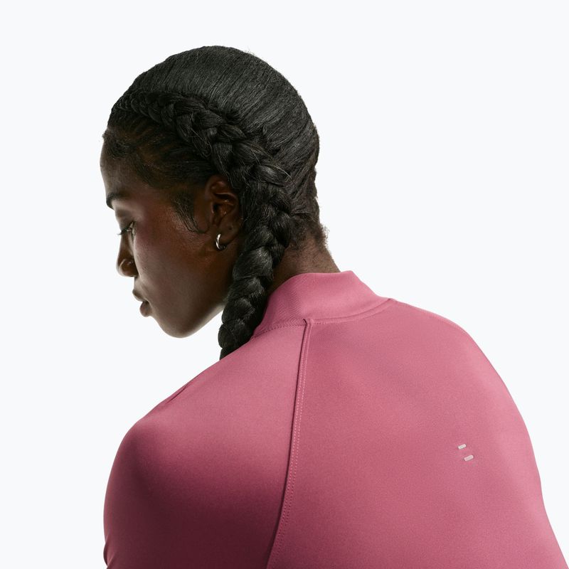Dámska bežecká mikina Nike Tempo Dri-Fit 1/4 Zip pink smoke 5