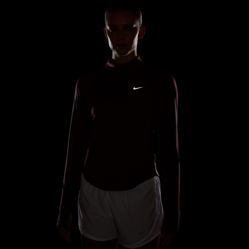 Dámska bežecká mikina Nike Tempo Dri-Fit 1/4 Zip pink smoke 7