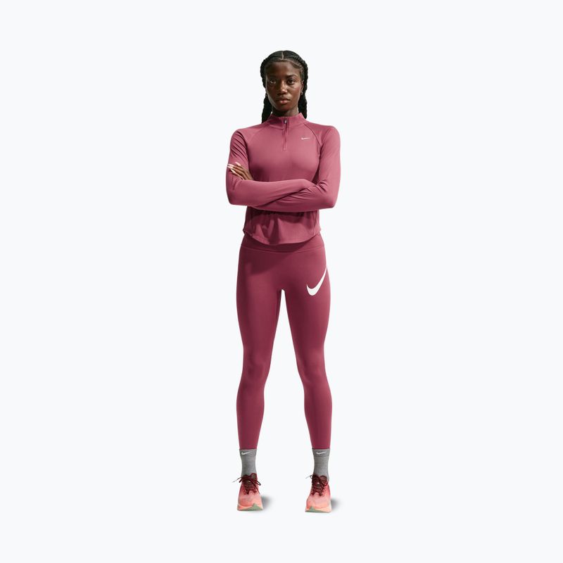 Dámske legíny Nike Tempo Swoosh Run pink smoke/white 2