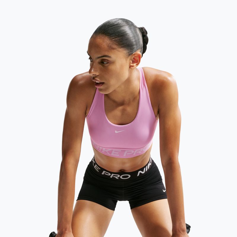 Fitness podprsenka Nike Pro 365 pink rise/white 5