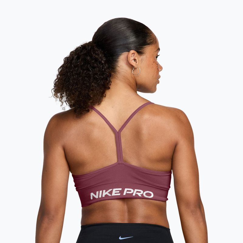 Fitness podprsenka Nike Pro Seamless pink smoke/white 2