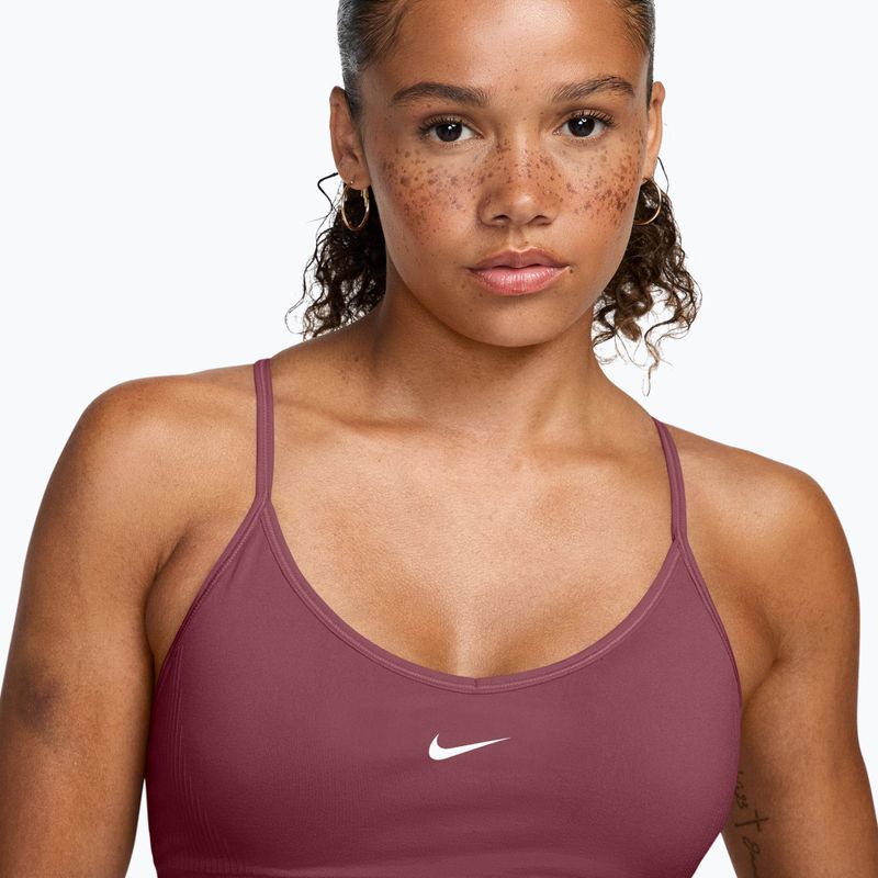 Fitness podprsenka Nike Pro Seamless pink smoke/white 3