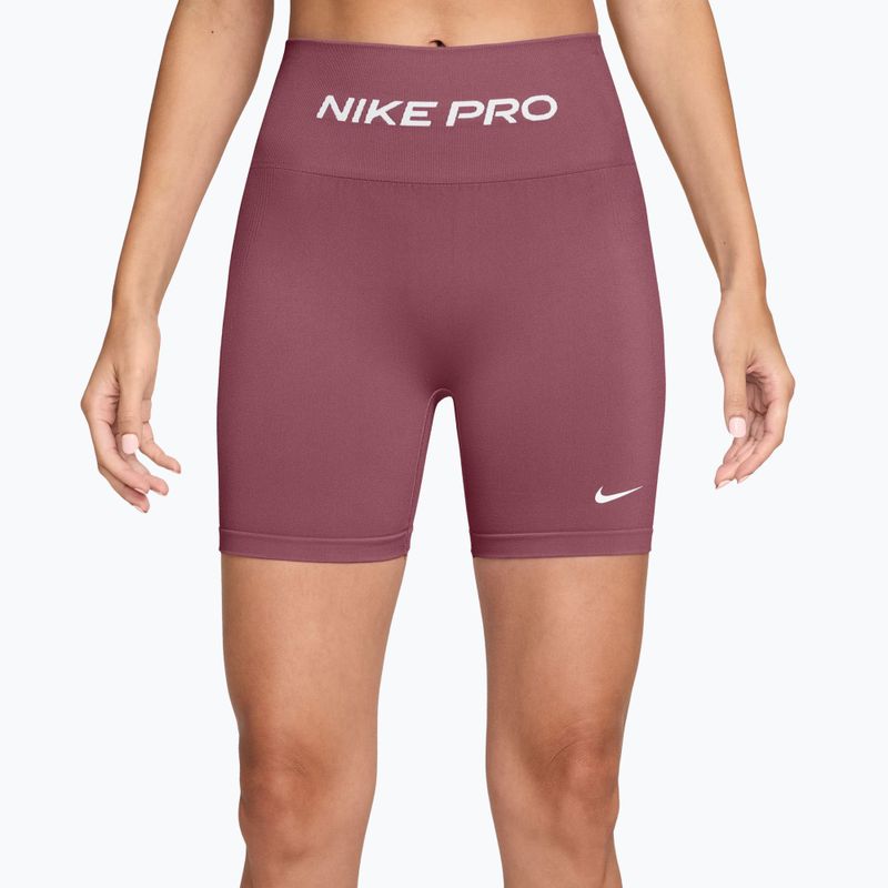 Dámske tréningové šortky Nike Pro Seamless pink smoke/white